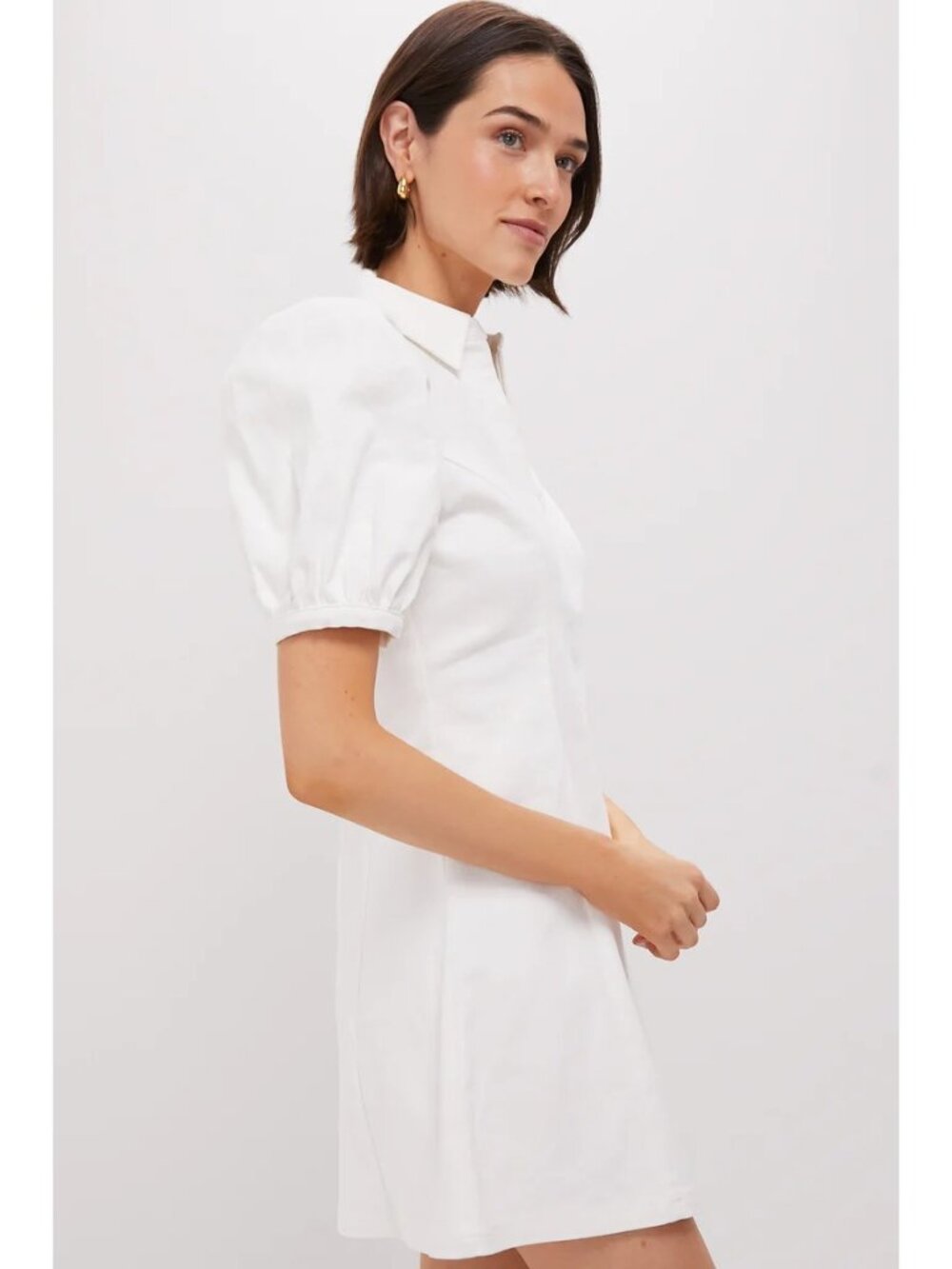 Tuckernuck Hyacinth House Front Zip Denim Mini Dress in White New Womens - Picture 4 of 11